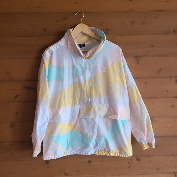 New Balance Jacket Mystic Minerals Anorak Windbreaker Large Pastel Top Y2K 90s - Picture 2 of 6